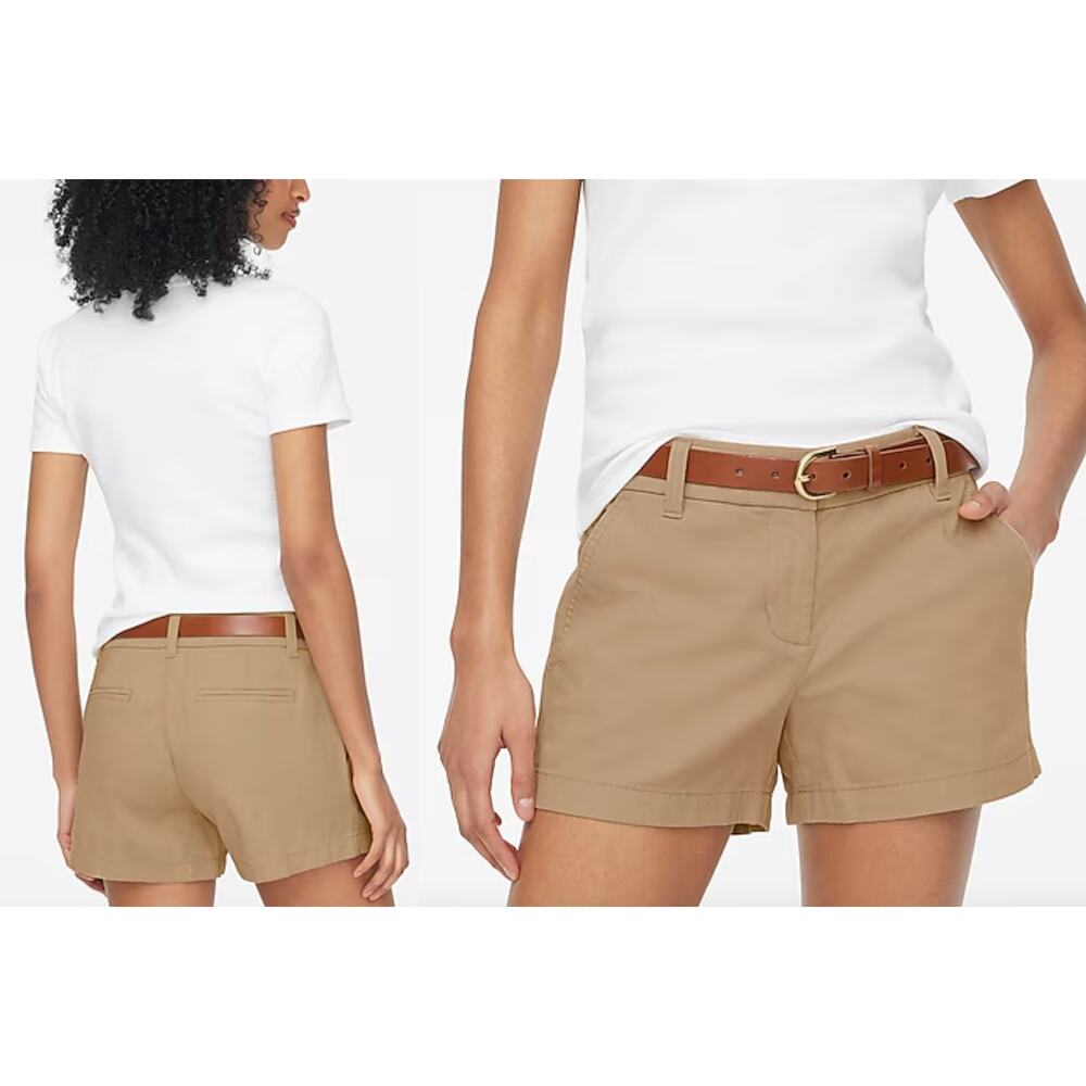 J Crew Factory | NWOT | 3.5" classic chino short in cashew khaki | Sz 12